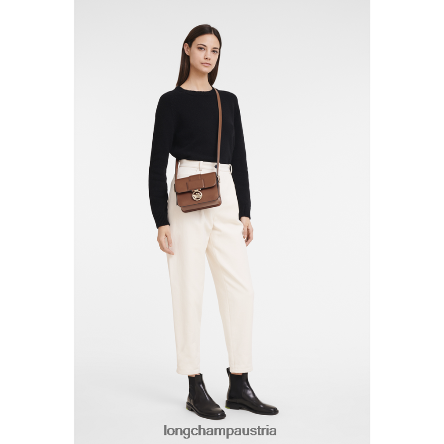 Taschen bei Longchamp Frauen Box-Trab-Umhängetasche Cognac 2008BJ230