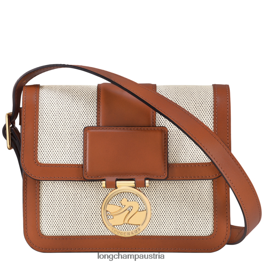 Taschen bei Longchamp Frauen Box-Trab-Umhängetasche Cognac 2008BJ243