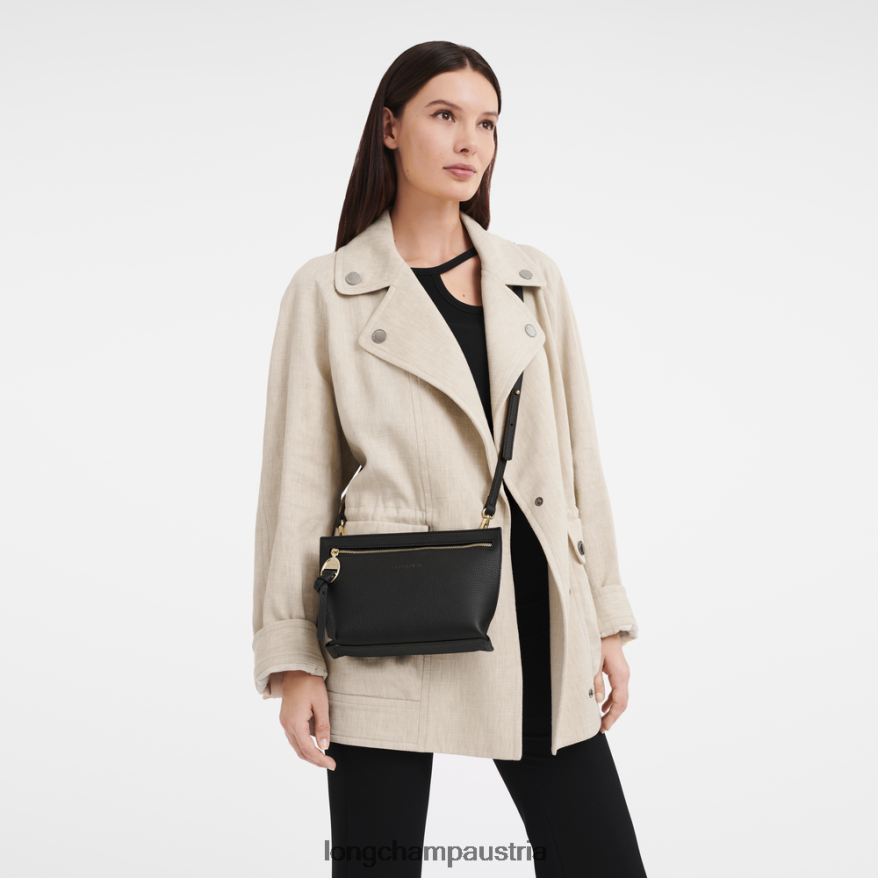 Taschen bei Longchamp Frauen Briefkasten-Umhängetasche Schwarz 2008BJ306