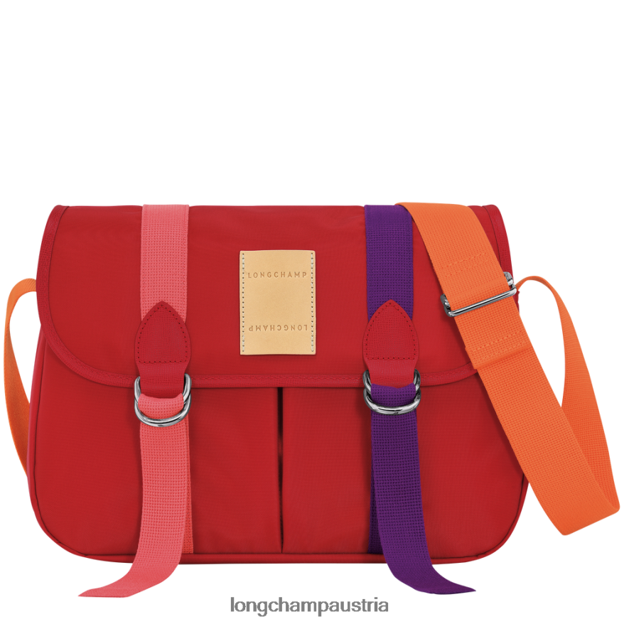 Taschen bei Longchamp Frauen Le Plage Re-Play Umhängetasche Rot 2008BJ210