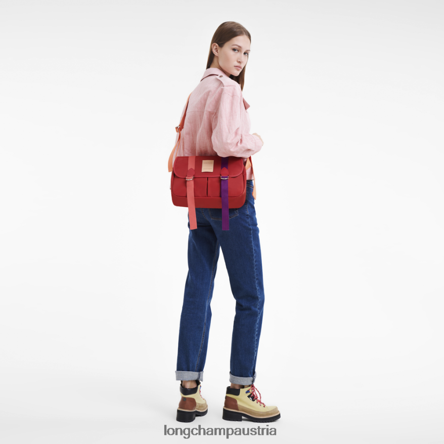 Taschen bei Longchamp Frauen Le Plage Re-Play Umhängetasche Rot 2008BJ210