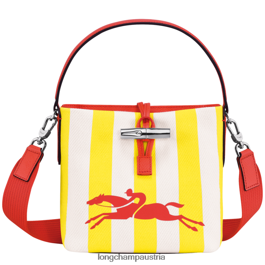 Taschen bei Longchamp Frauen Roseau Essential Beuteltasche Gelb weiss 2008BJ245