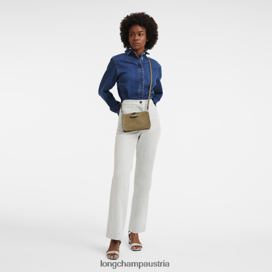 Taschen bei Longchamp Frauen Roseau-Umhängetasche Bronze 2008BJ257