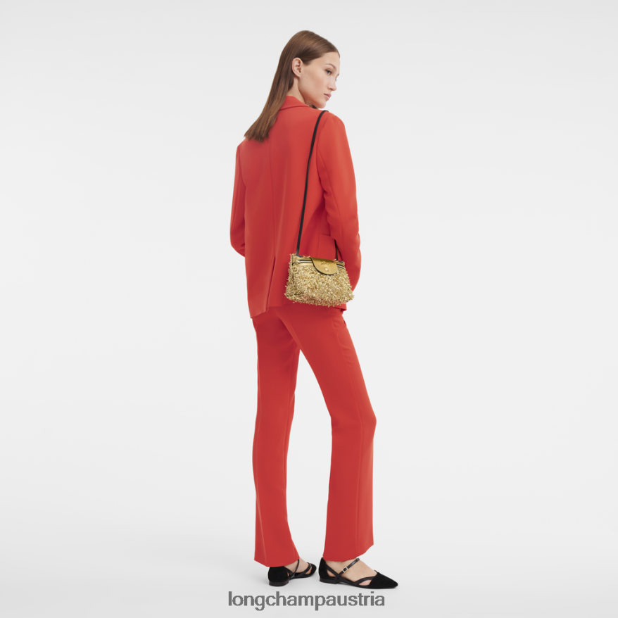 Taschen bei Longchamp Frauen Umhängetasche aus der Le Plage-Kollektion Gold 2008BJ222