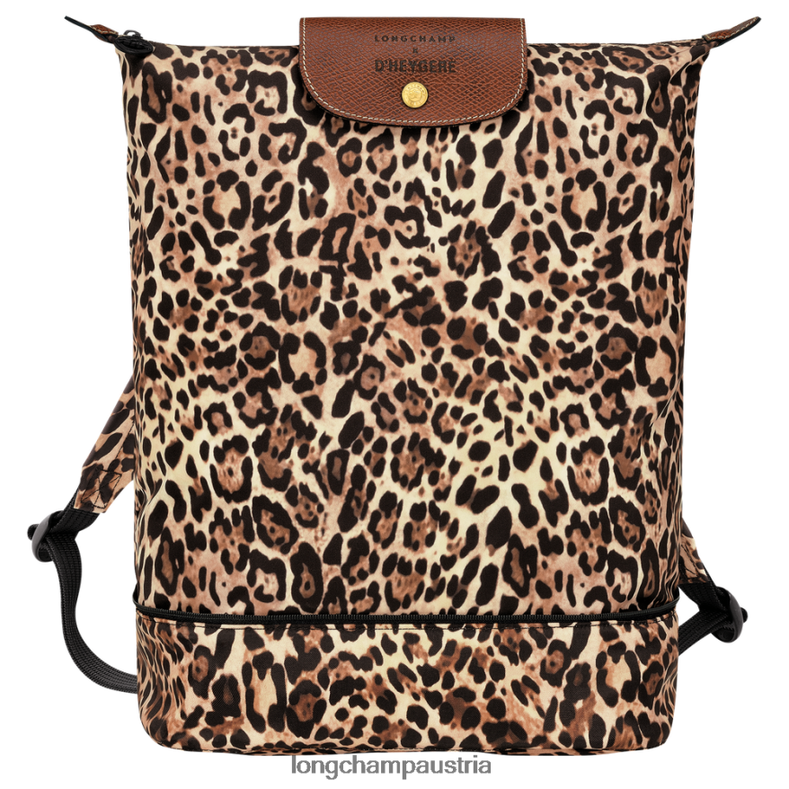 Taschen bei Longchamp X D'heygere Frauen Umhängetasche/Rucksack Panther-Druck 2008BJ322