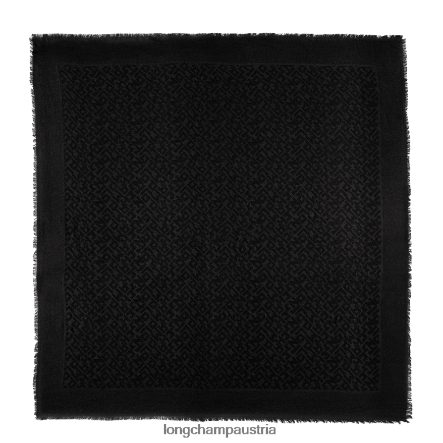 Zubehör bei Longchamp Frauen Schal aus der Frühjahr/Sommer-Kollektion 2023 Schwarz 2008BJ969