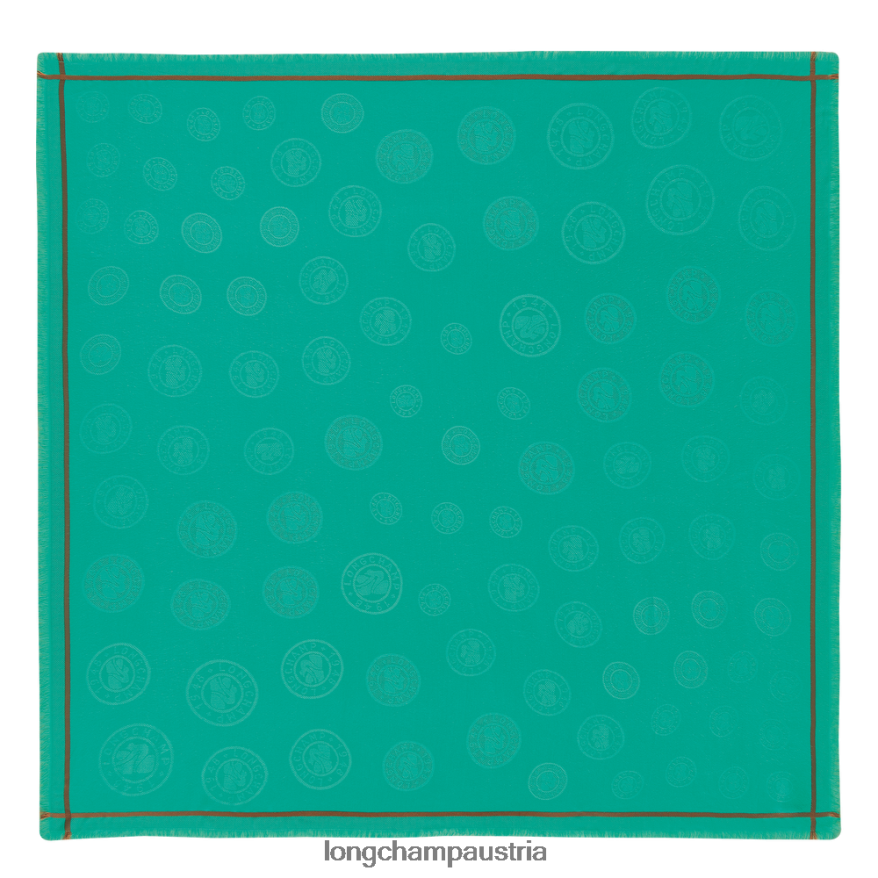 Zubehör bei Longchamp Frauen Schal aus der Frühjahr/Sommer-Kollektion 2023 Türkis 2008BJ977