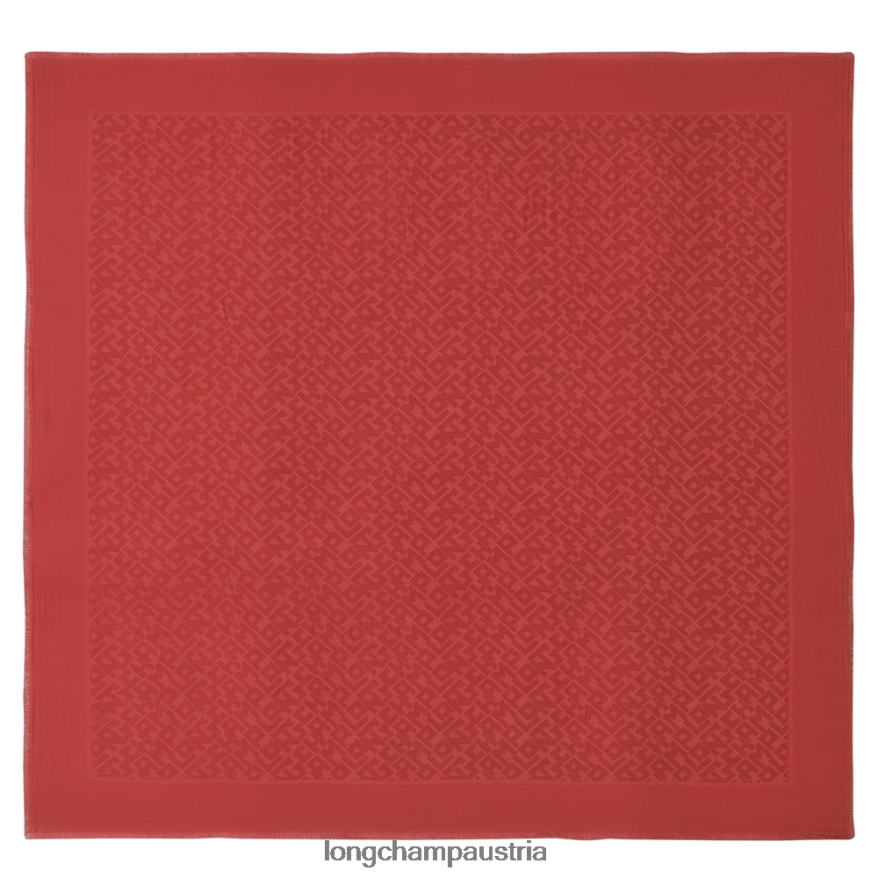 Zubehör bei Longchamp Frauen Schal aus der Frühjahr/Sommer-Kollektion 2023 Terrakotta 2008BJ970
