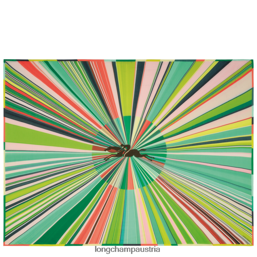 Zubehör bei Longchamp Frauen Stola aus der Frühjahr/Sommer-Kollektion 2023 Gras/grünes Licht 2008BJ990