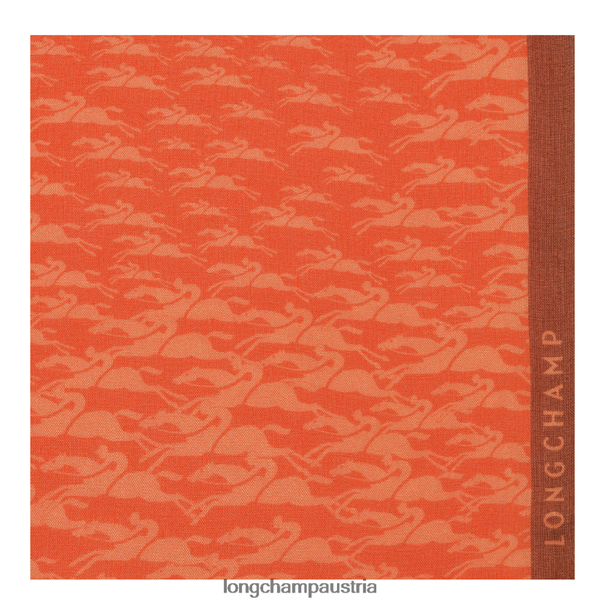 Zubehör bei Longchamp Frauen Stola aus der Frühjahr/Sommer-Kollektion 2023 Karotte 2008BJ974