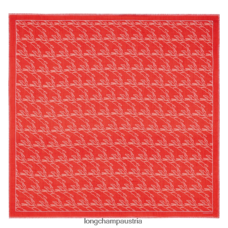 Zubehör bei Longchamp Frauen Stola aus der Frühjahr/Sommer-Kollektion 2023 Rosa 2008BJ987