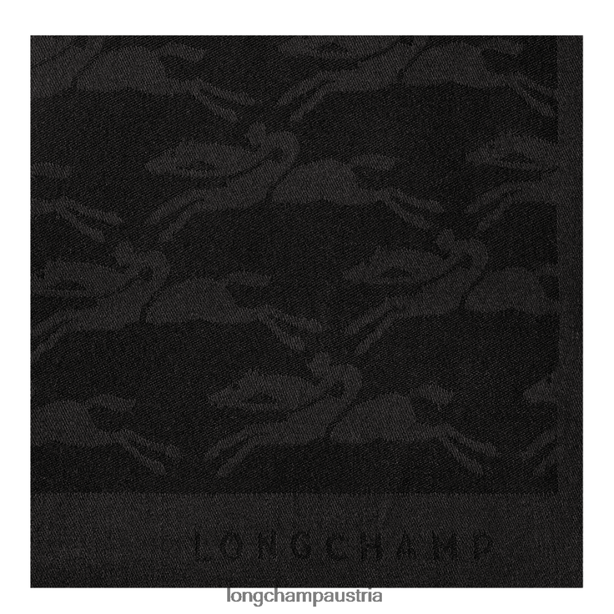 Zubehör bei Longchamp Frauen Stola aus der Frühjahr/Sommer-Kollektion 2023 Schwarz 2008BJ982