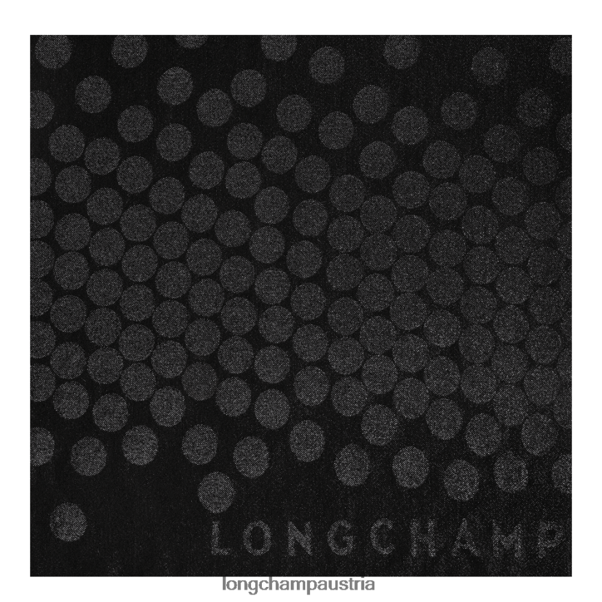 Zubehör bei Longchamp Frauen Stola aus der Frühjahr/Sommer-Kollektion 2023 Schwarz 2008BJ991