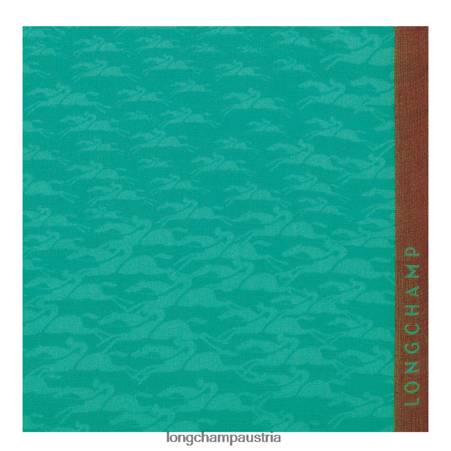Zubehör bei Longchamp Frauen Stola aus der Frühjahr/Sommer-Kollektion 2023 Türkis 2008BJ972