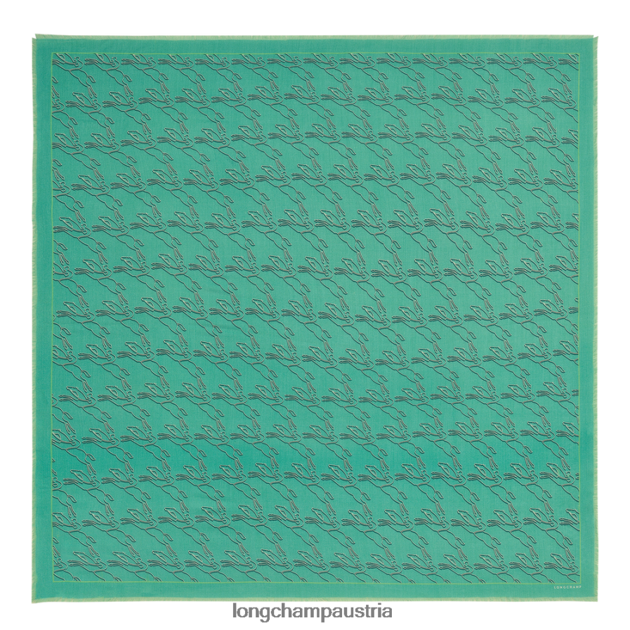 Zubehör bei Longchamp Frauen Stola aus der Frühjahr/Sommer-Kollektion 2023 grünes Licht 2008BJ988