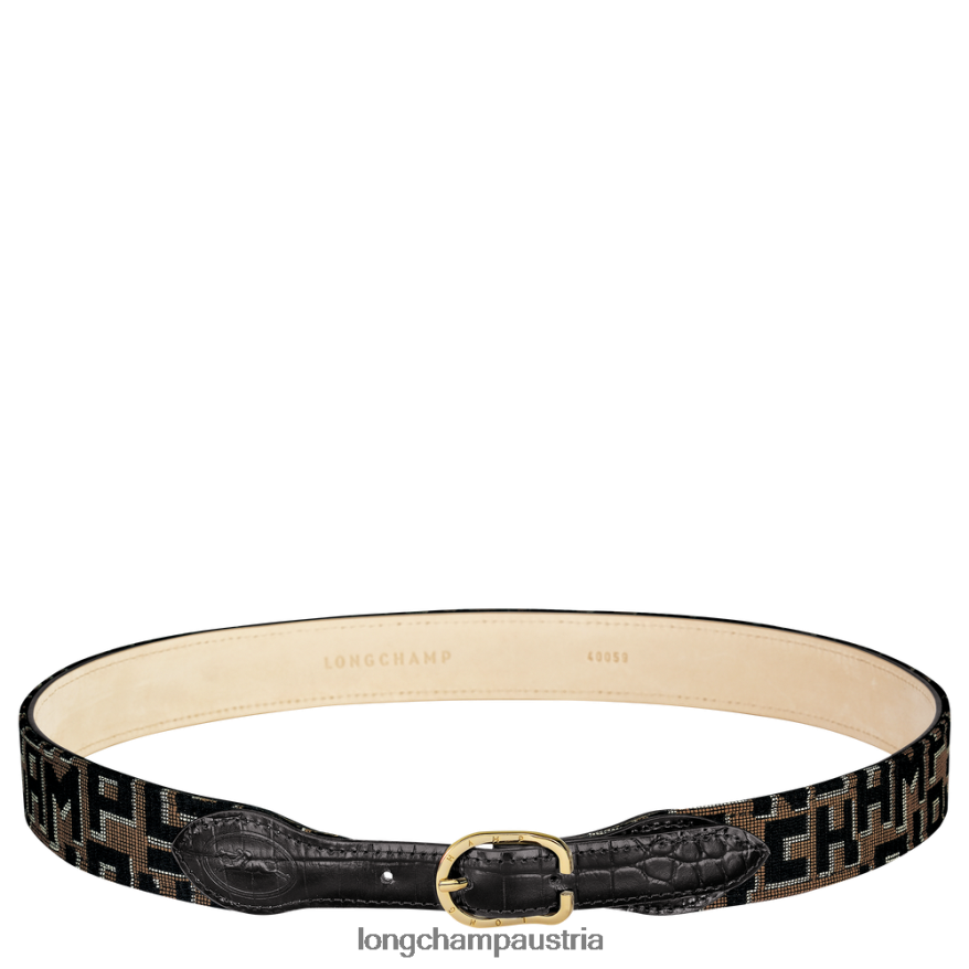 Zubehör bei Longchamp Frauen Gürtel von 1980 taupe/schwarz 2008BJ931