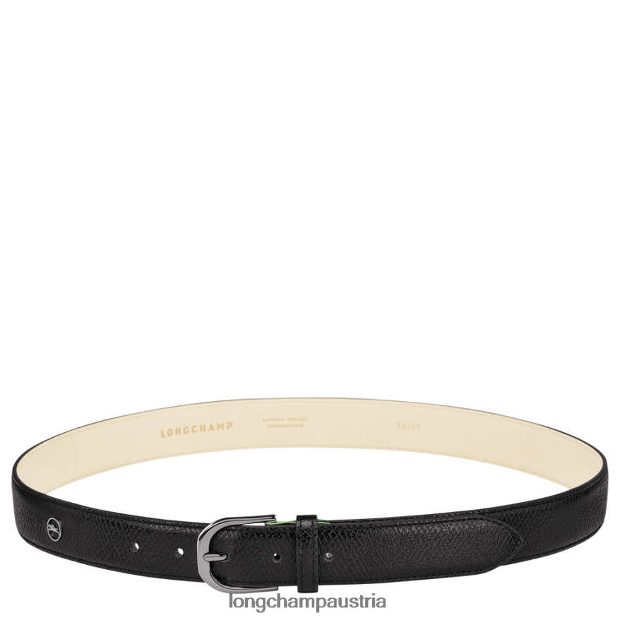 Zubehör bei Longchamp Frauen Le Plage-Gürtel Schwarz 2008BJ917