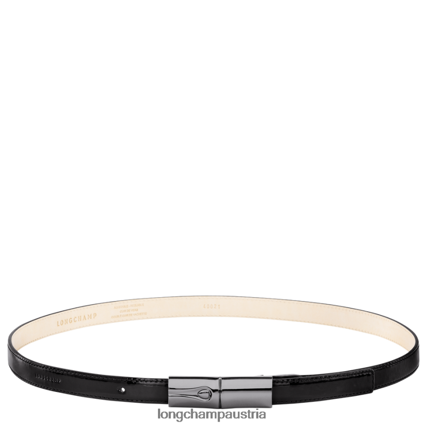 Zubehör bei Longchamp Frauen Roseau-Gürtel Schwarz 2008BJ908