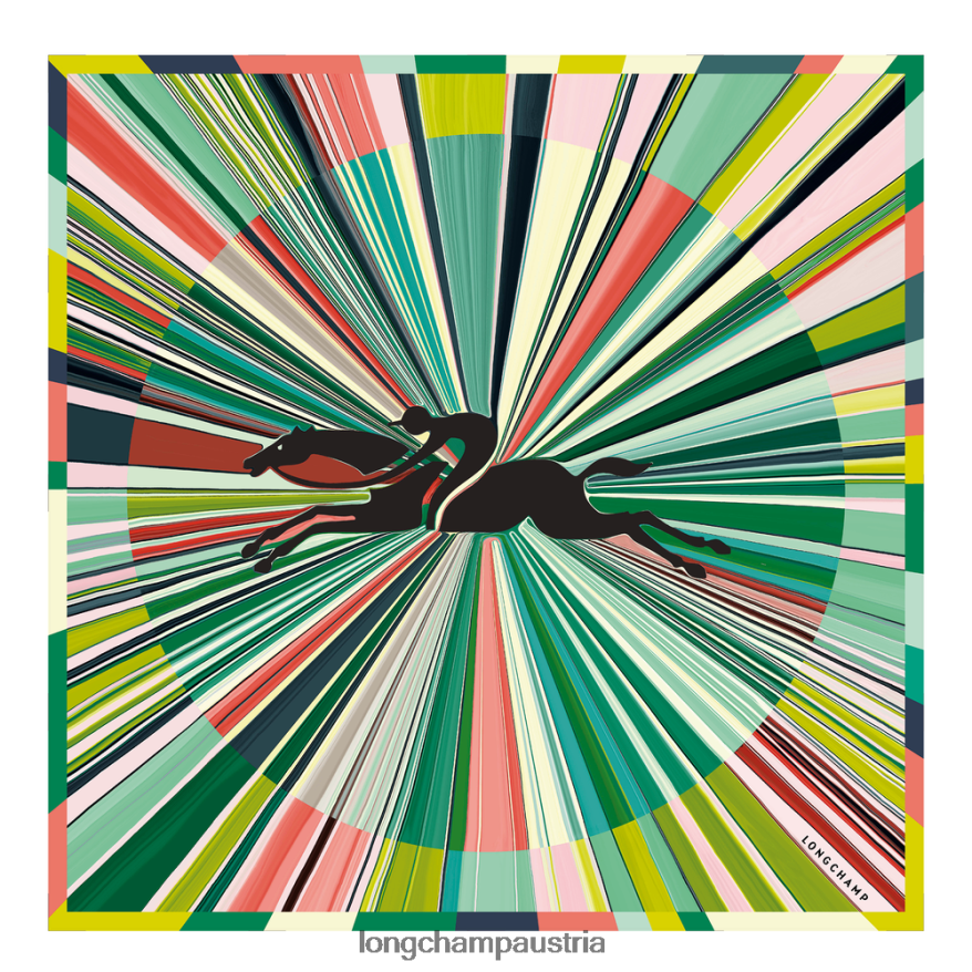 Zubehör bei Longchamp Frauen Seidenschal Frühjahr/Sommer 2023 70 Gras/grünes Licht 2008BJ1038