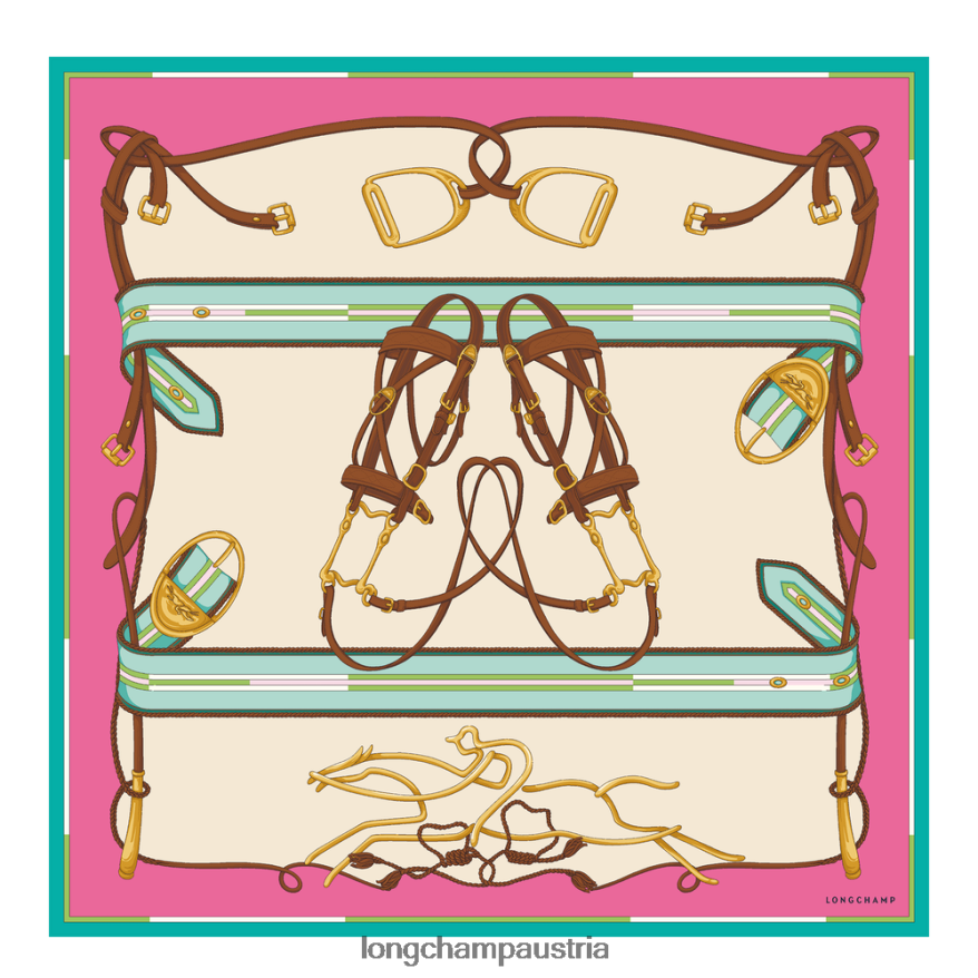 Zubehör bei Longchamp Frauen Seidenschal Frühjahr/Sommer 2023 90 Fuchsie 2008BJ1047