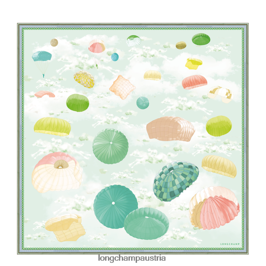 Zubehör bei Longchamp Frauen Seidenschal Frühjahr/Sommer 2023 90 Himmelblau 2008BJ1053