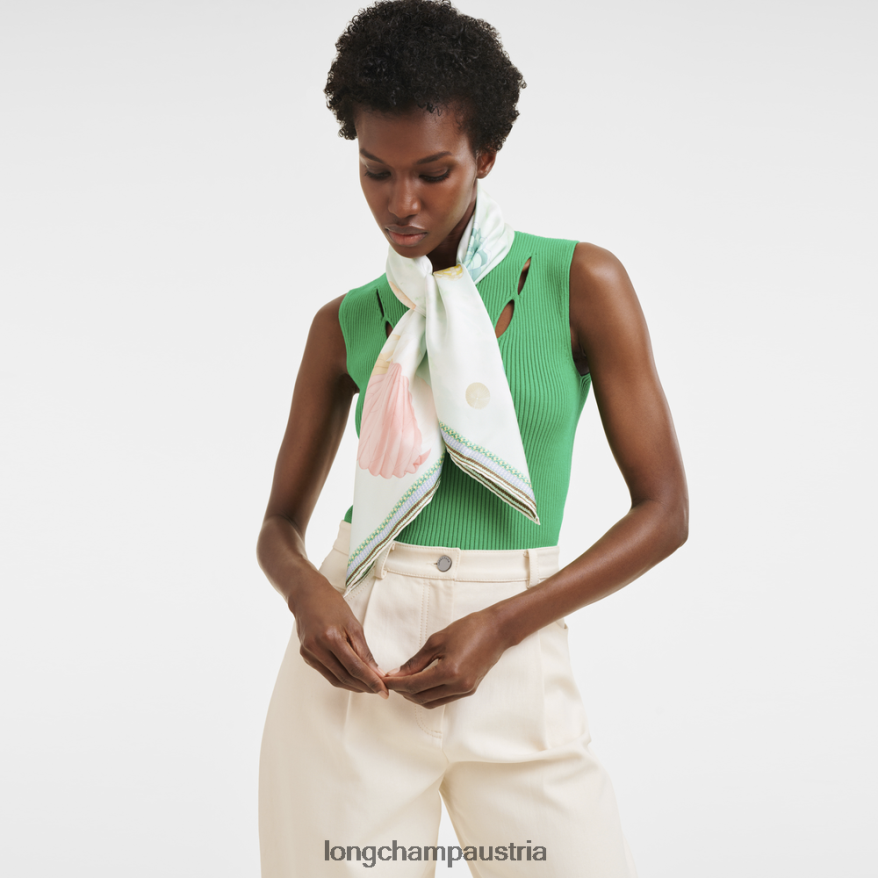 Zubehör bei Longchamp Frauen Seidenschal Frühjahr/Sommer 2023 90 Himmelblau 2008BJ1053