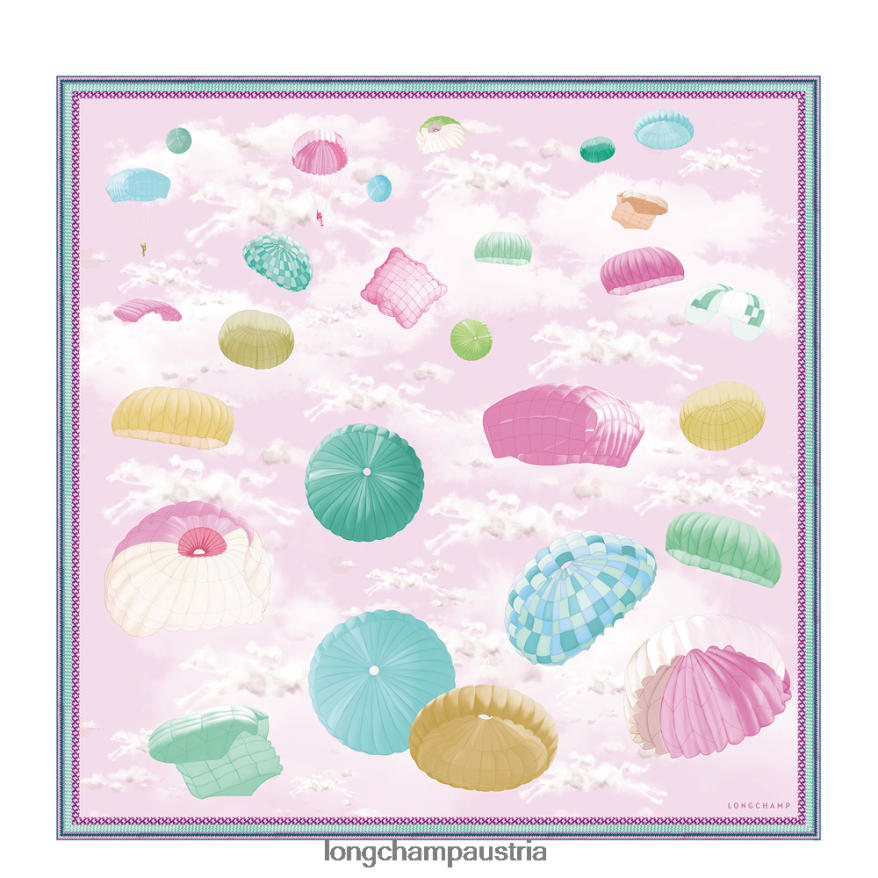 Zubehör bei Longchamp Frauen Seidenschal Frühjahr/Sommer 2023 90 Rosa 2008BJ1052