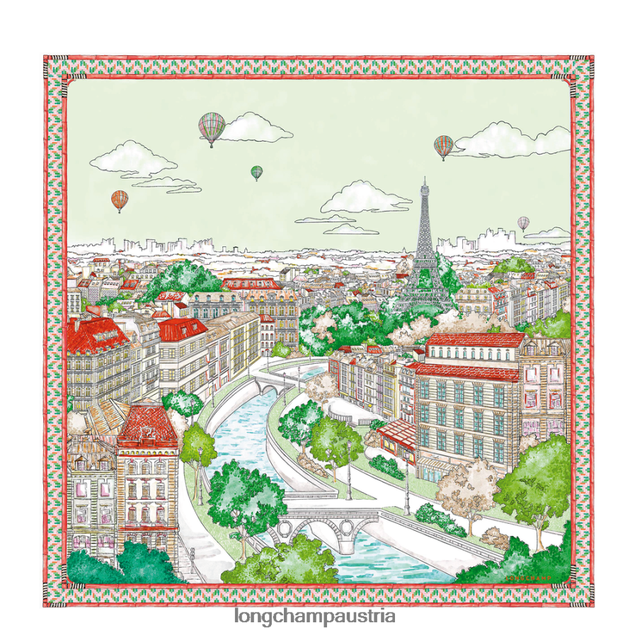 Zubehör bei Longchamp Frauen Seidenschal Frühjahr/Sommer 2023 90 orange 2008BJ1044