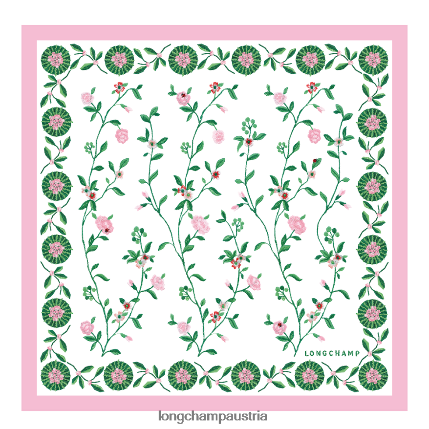 Zubehör bei Longchamp Frauen Seidenschal der Frühjahr/Sommer-Kollektion 2023 50 Rosa 2008BJ1018