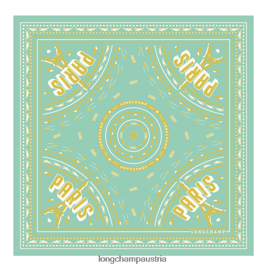 Zubehör bei Longchamp Frauen Seidenschal der Frühjahr/Sommer-Kollektion 2023 50 Seladon 2008BJ1017