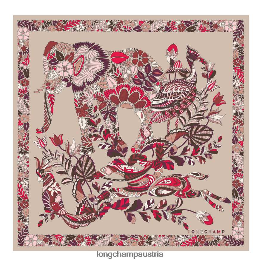 Zubehör bei Longchamp Frauen Seidenschal der Frühjahr/Sommer-Kollektion 2023 50 erröten 2008BJ1008