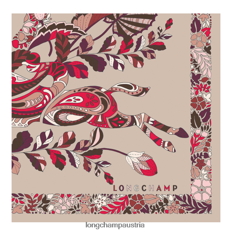 Zubehör bei Longchamp Frauen Seidenschal der Frühjahr/Sommer-Kollektion 2023 50 erröten 2008BJ1008