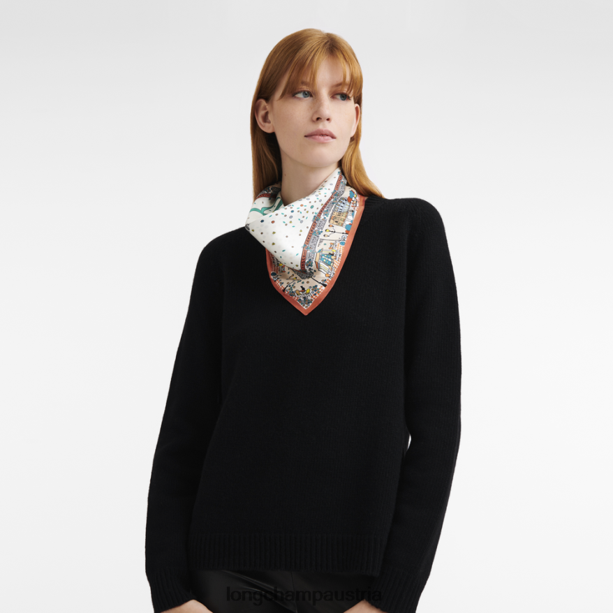 Zubehör bei Longchamp Frauen Seidenschal der Frühjahr/Sommer-Kollektion 2023 orange 2008BJ1010