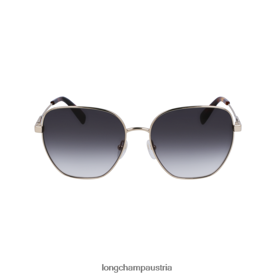 Zubehör bei Longchamp Frauen Sonnenbrillen der Frühlings-/Sommerkollektion 2023 goldgrün 2008BJ15