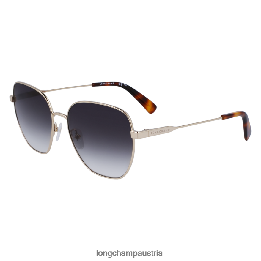 Zubehör bei Longchamp Frauen Sonnenbrillen der Frühlings-/Sommerkollektion 2023 goldgrün 2008BJ15