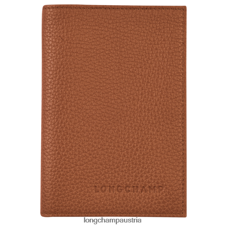 Lederwaren bei Longchamp Männer Le Foulonne Reisepasshülle Karamell 2008BJ726