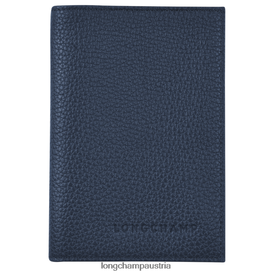 Lederwaren bei Longchamp Männer Le Foulonne Reisepasshülle Marine 2008BJ730