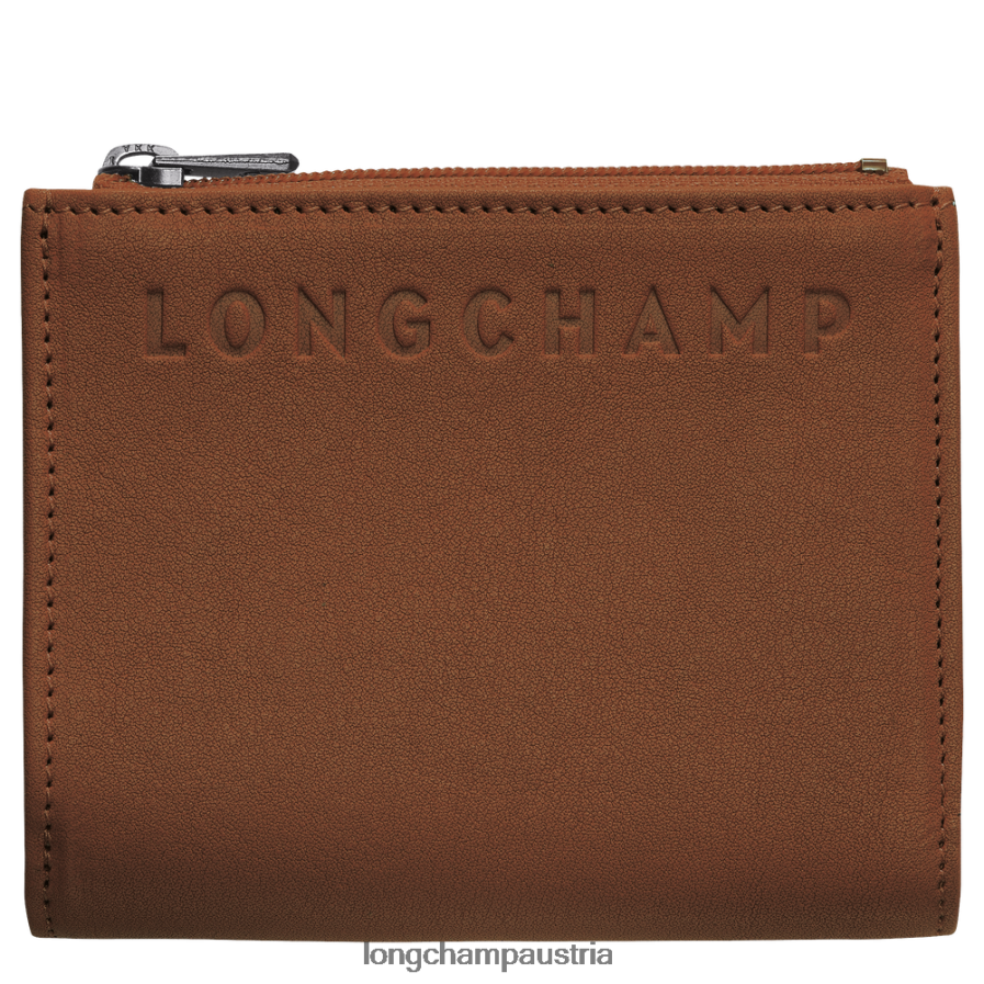 Lederwaren bei Longchamp Männer 3D-Geldbörse Cognac 2008BJ625