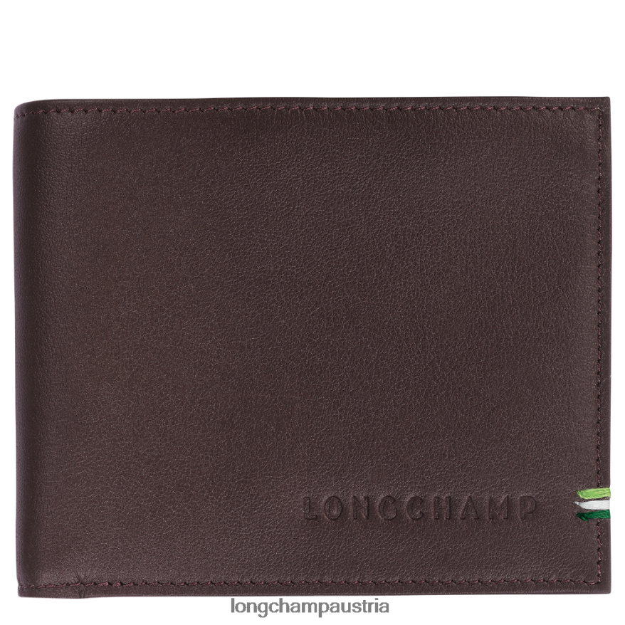 Lederwaren bei Longchamp Männer Auf seiner Brieftasche Mokka 2008BJ1128