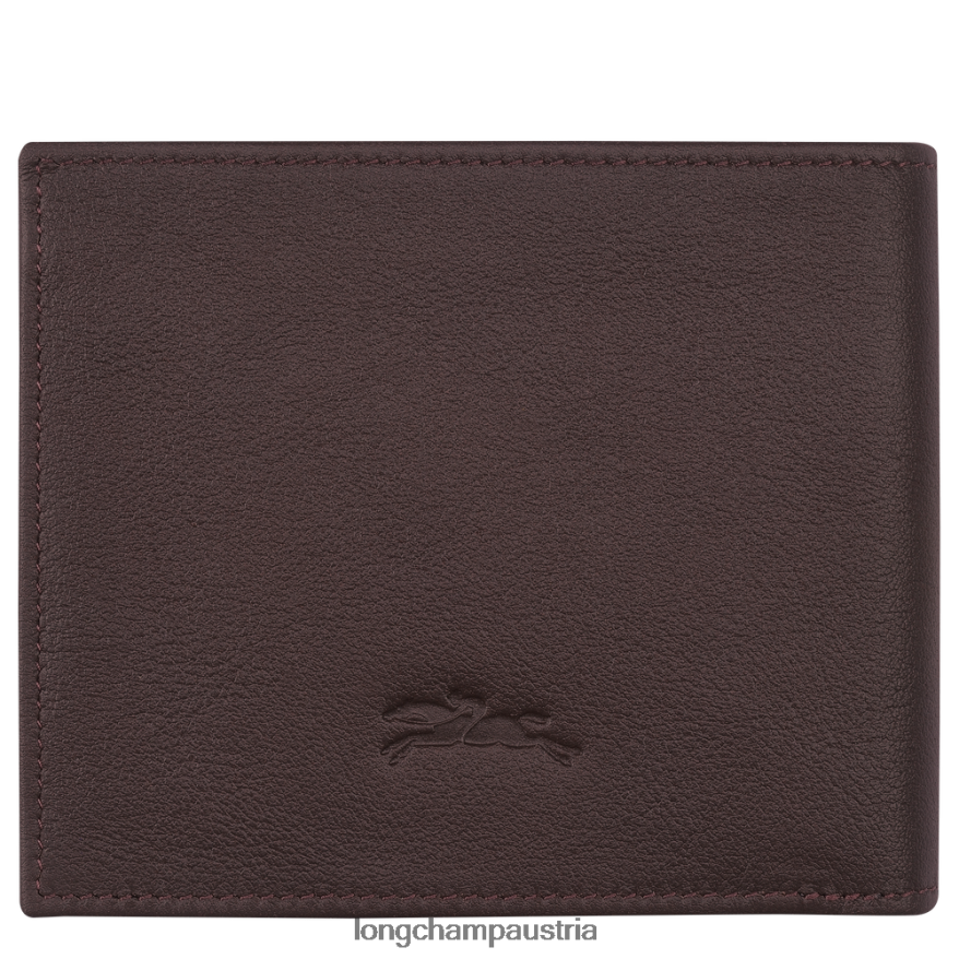 Lederwaren bei Longchamp Männer Auf seiner Brieftasche Mokka 2008BJ1128