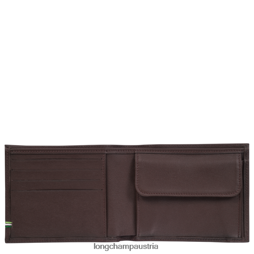 Lederwaren bei Longchamp Männer Auf seiner Brieftasche Mokka 2008BJ1131