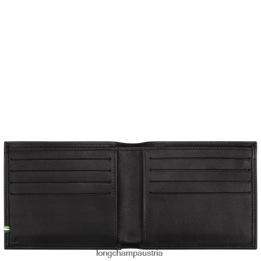 Lederwaren bei Longchamp Männer Auf seiner Brieftasche Schwarz 2008BJ1127