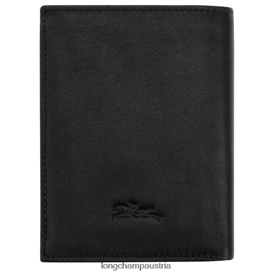 Lederwaren bei Longchamp Männer Auf seiner Brieftasche Schwarz 2008BJ1129