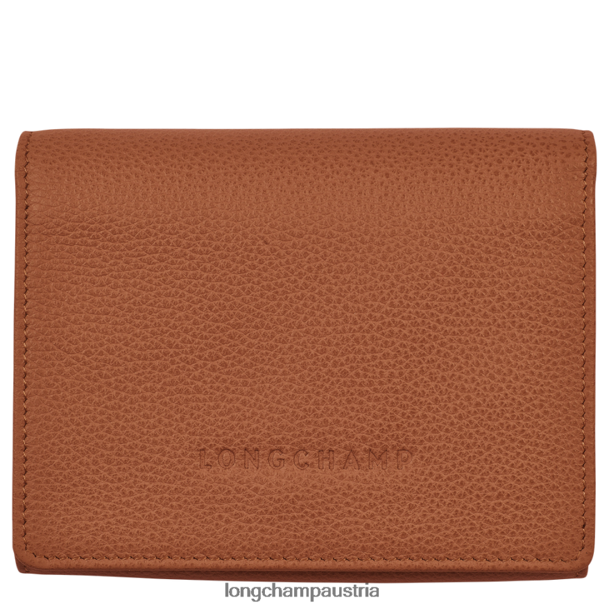 Lederwaren bei Longchamp Männer Le Foulonne-Geldbörse Karamell 2008BJ597