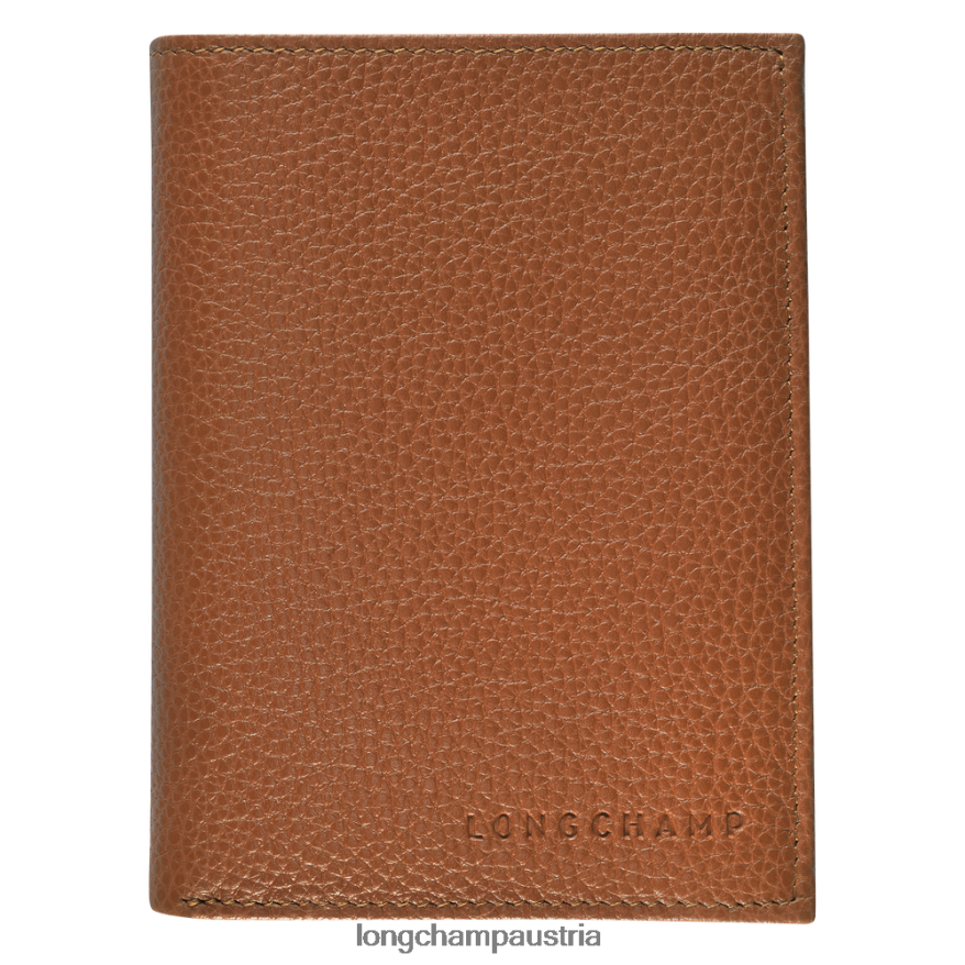 Lederwaren bei Longchamp Männer Le Foulonne-Geldbörse Karamell 2008BJ632