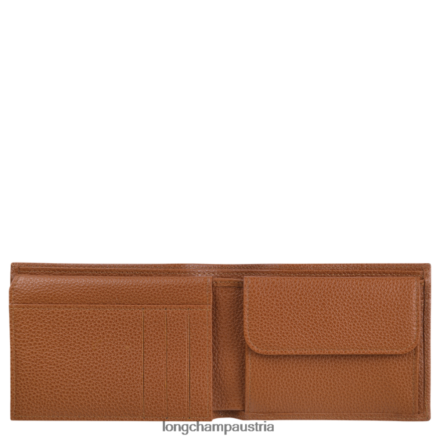 Lederwaren bei Longchamp Männer Le Foulonne-Geldbörse Karamell 2008BJ635