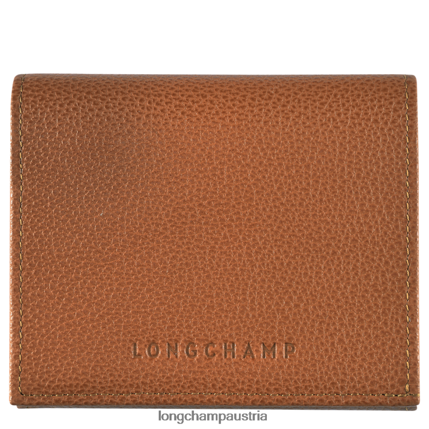 Lederwaren bei Longchamp Männer Le Foulonne Geldbörse Karamell 2008BJ543