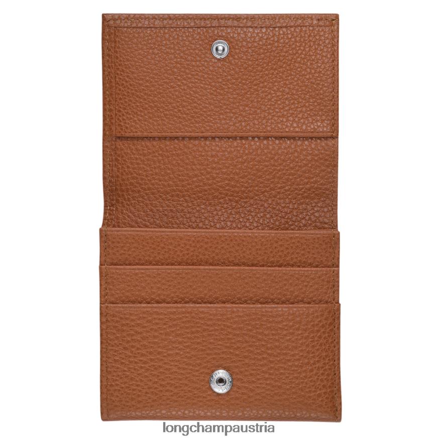 Lederwaren bei Longchamp Männer Le Foulonne Geldbörse Karamell 2008BJ543