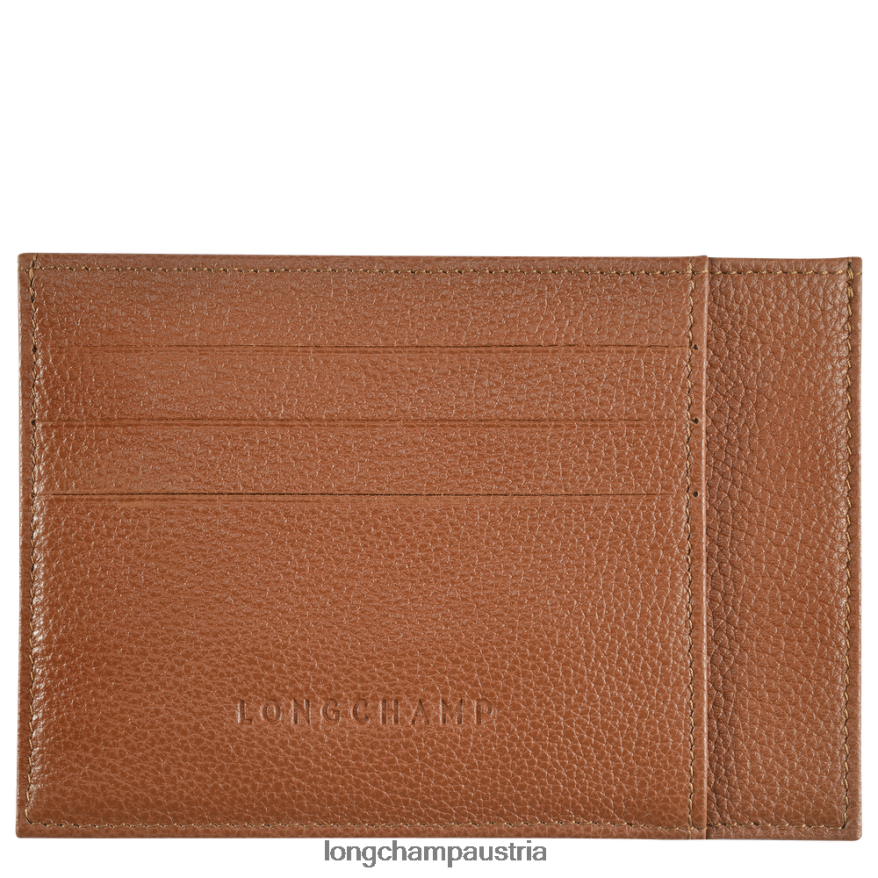 Lederwaren bei Longchamp Männer Le Foulonne Kartenetui Karamell 2008BJ652
