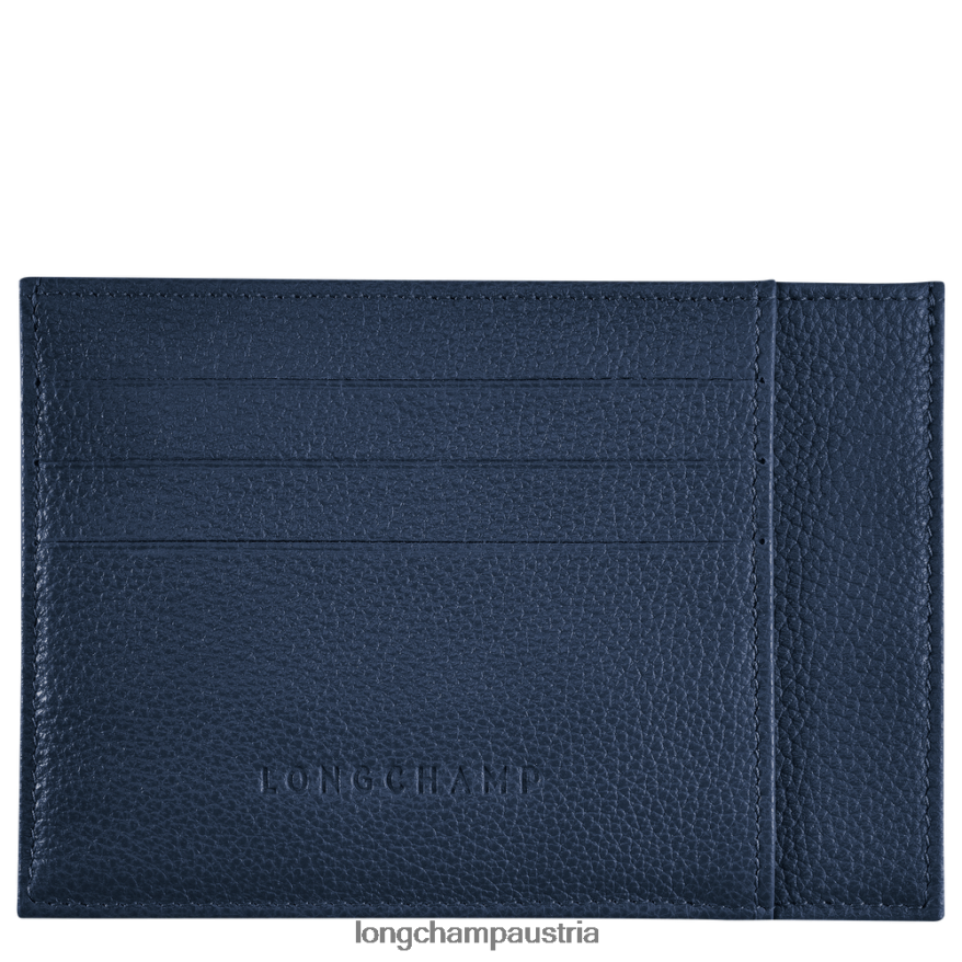 Lederwaren bei Longchamp Männer Le Foulonne Kartenetui Marine 2008BJ651